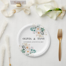 Boda floral romántica simple