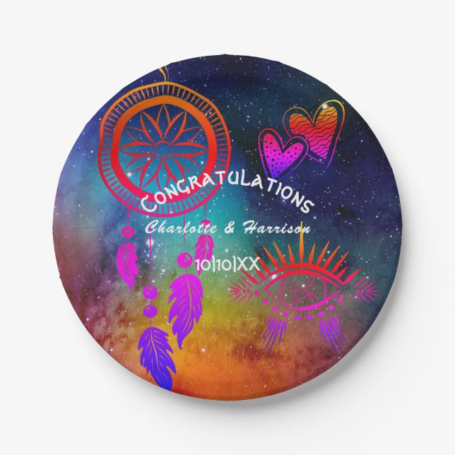 Plato De Papel Boda inusual de Wiccan Magic (Anverso)