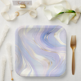Plato De Papel Boda Lavender Gold Glam