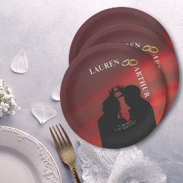 Plato De Papel Boda Minimalista Ultra Chic Moderna con Foto