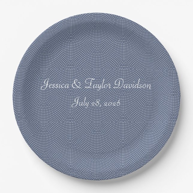 Plato De Papel Boda o aniversario (Anverso)