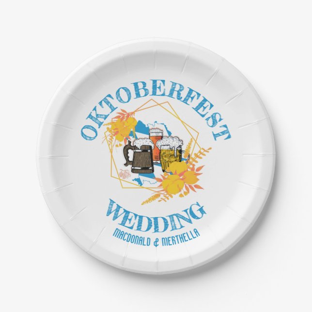 Plato De Papel Boda OKTOBERFEST (Anverso)