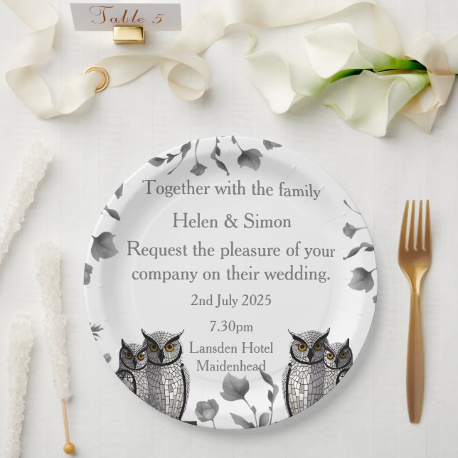 Plato De Papel Boda Personalizada  (Boda)