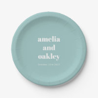 Boda personalizada Aqua Blue Retro en negrita Mini