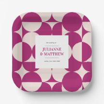 Boda púrpura de vieira Retro Circle Mid Century