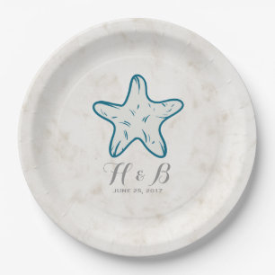 Plato De Papel Boda Real Rustic Starfish
