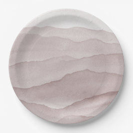 Plato De Papel Boda rosa polvoriento abstracto