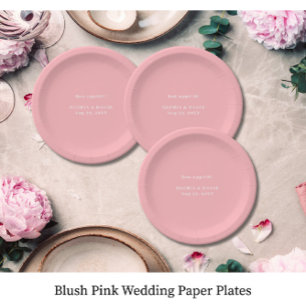 Plato De Papel Boda Rosa Rubor
