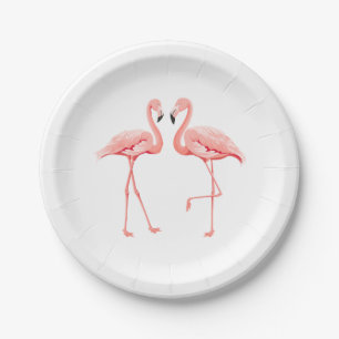 Plato De Papel Boda rosado Flamingo Bridal Shower Love Luau