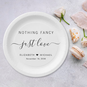 Plato De Papel Boda Sin Adornos Solo Amor