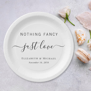 Plato De Papel Boda Sin Adornos Solo Amor