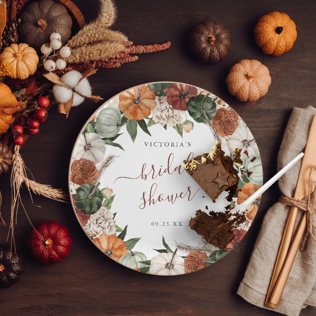 Plato De Papel Boho Autumn Bridal Shower (Subido por el creador)