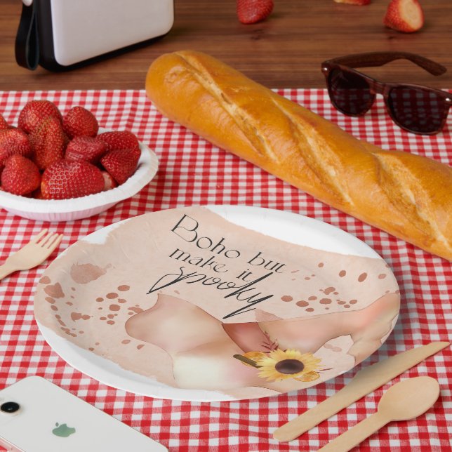 Plato De Papel Boho Autumn Quote (Picnic)