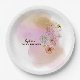 Plato De Papel Boho Baby En Bloom