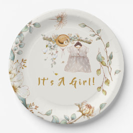 Plato De Papel Boho Baby Girl Vestido conjunto