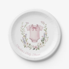 Plato De Papel Boho Baby Shower Baby Girl