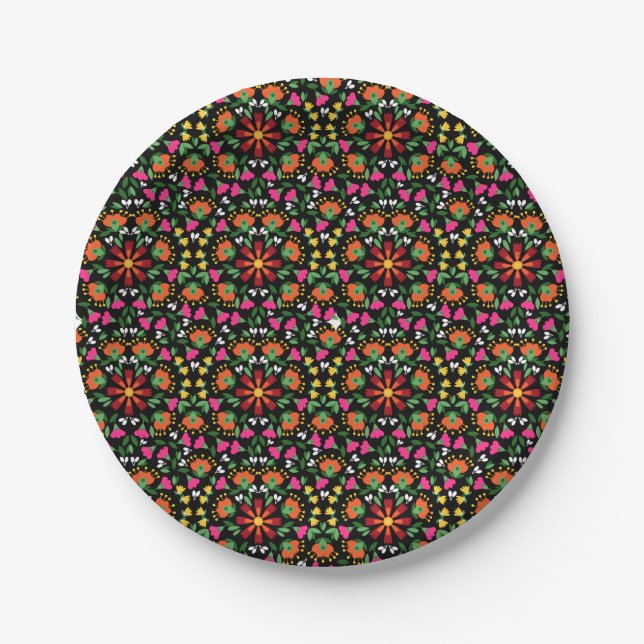 Plato De Papel Boho Bold Floral Trivet (Anverso)