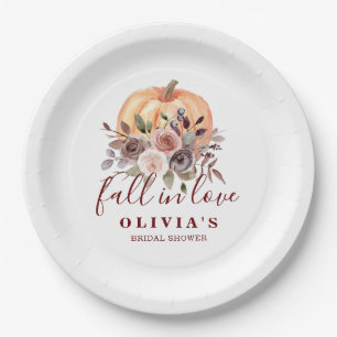 Plato De Papel Boho Borgoña otoño floral Regalo de Despedida de S