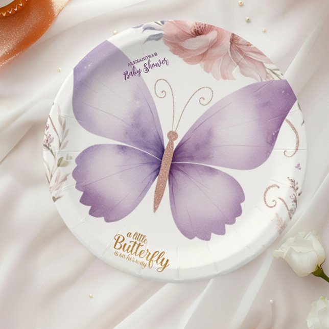 Plato De Papel Boho Butterfly Baby Shower (Subido por el creador)