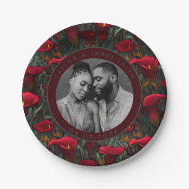 Plato De Papel Boho Calle Lilies Plates For Backyard Boda