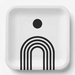 Plato De Papel Boho Celestial Sun