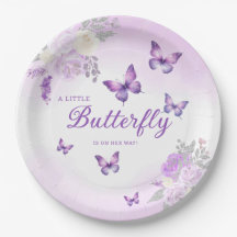 Boho Cute Watercolor Floral Mariposa Baby Shower