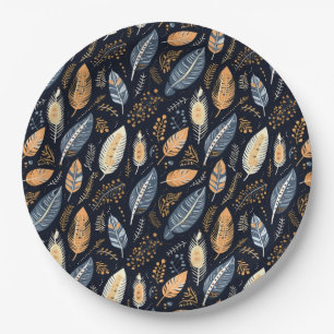 Plato De Papel Boho deja el gris beige