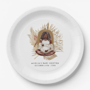 Plato De Papel Boho Florals Baby Shower