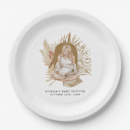 Plato De Papel Boho Florals Baby Shower