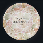 Plato De Papel Boho Hojas y Flores Secas Despedida de Soltera<br><div class="desc">Hojas y rosas pastel en beige,  rosa y verde salvia acentúan estos platos de papel - elige tu tamaño y estilo - perfecto para despedidas de soltera,  bodas,  baby showers,  cumpleaños o cualquier ocasión. ARTÍCULOS COINCIDENTES en nuestra colección.</div>