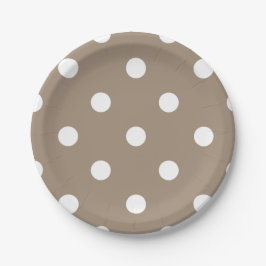 Plato De Papel Boho Light Brown Spots