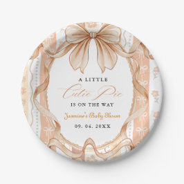 Plato De Papel Boho Little Cutie Pie Thanksgiving Baby Shower