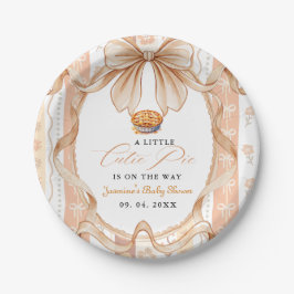 Plato De Papel Boho Little Cutie Pie Thanksgiving Baby Shower