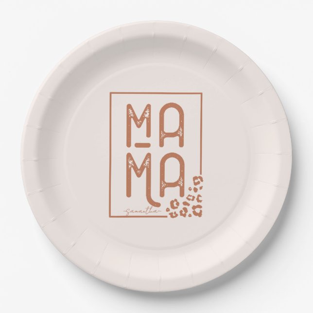 Plato De Papel Boho Mama ruso (Anverso)