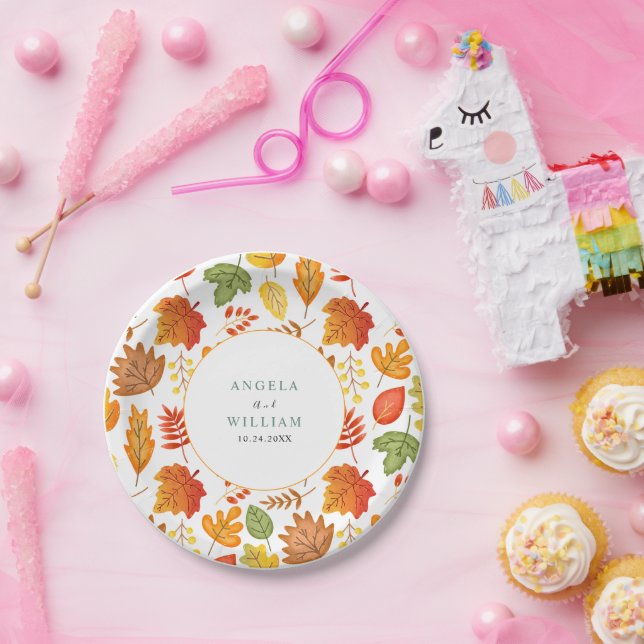 Plato De Papel Boho Moda Fall Wedding (Fiesta)