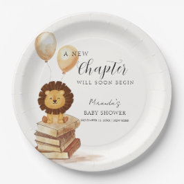 Plato De Papel Boho Nuevo Capítulo Globo de León Salvaje Baby Sho