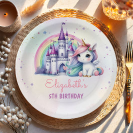 Plato De Papel Boho Retro Daisy Placas de papel de cumpleaños 1