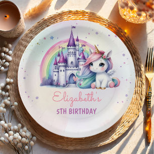 Plato De Papel Boho Retro Daisy Placas de papel de cumpleaños 1