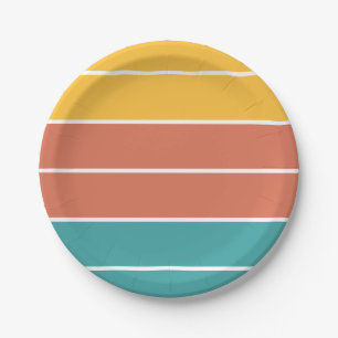 Plato De Papel Boho Retro Sunshine Baby Shower