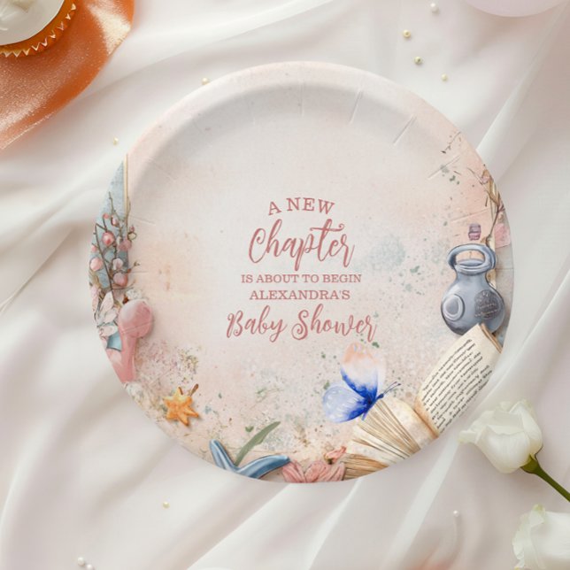 Plato De Papel Boho Storybook Baby Shower (Subido por el creador)