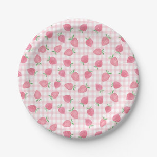 Plato De Papel Boho Strawberry Berry Sweet Birthday