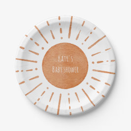Plato De Papel Boho Sun Baby
