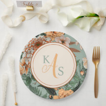 Boho Terracotta Sage Monograma Fall Wedding