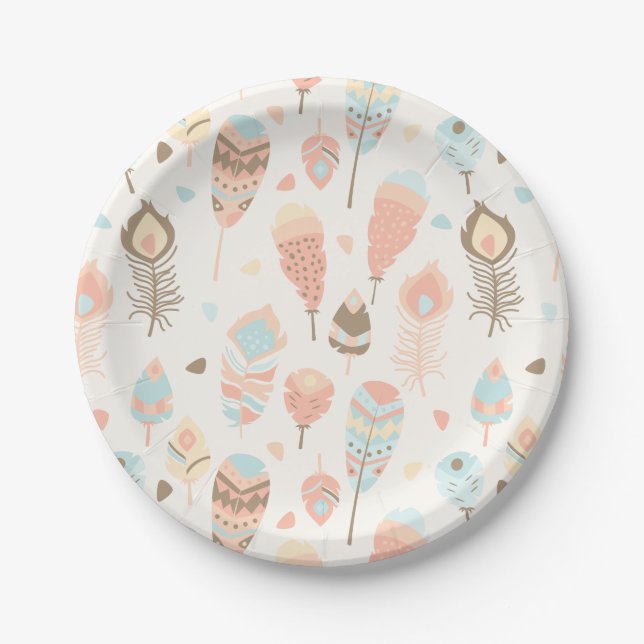 Plato De Papel Boho Tribal Fiesta Plate (Anverso)