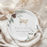 Plato De Papel Boho vivero invierno ducha siempre verde bebé<br><div class="desc">Boho vivero invierno ducha siempre verde para bebé Papel Placas artículos de aseo disponibles.</div>