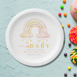 Plato De Papel Boho Watercolor Arcoiris rosa Chica Baby Shower<br><div class="desc">Celebre la llegada con nuestro diseño Baby Shower Blue Boho Watercolor Arcoiris Chica. Este encantador diseño cuenta con un delicado arco iris acuático en suaves tonos rosados, perfecto para dar un tono alegre y caprichoso a tu ducha de bebé. Personalízalo con todos los detalles del evento para crear una invitación...</div>