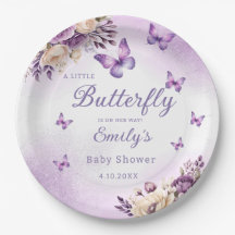 Boho Watercolor Floral Butterfly Chica Baby Shower