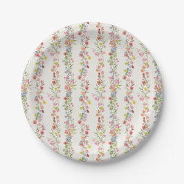 Plato De Papel boho wild floral summer wedding Baby Shower