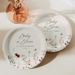 Plato De Papel Boho Wildflower Bees Floral Baby Shower<br><div class="desc">Eleva la disposición de la mesa de su ducha de bebé con nuestras placas de papel "Boho Wildflower and Bees". Infundidos con el delicado encanto de las flores silvestres y el capricho de las abejas, estos platos le dan un toque de encanto bohemio a su celebración. Diseñadas tanto para el...</div>