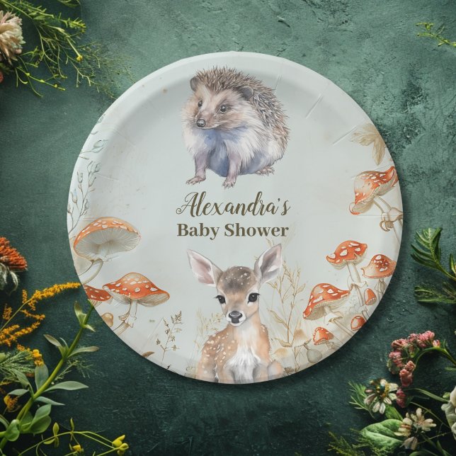 Plato De Papel Boho Woodland Baby Shower (Subido por el creador)